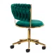 Swivel Salon Chair 4Rico QS-GW01G Velvet, Green