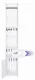 Tall Bathroom Storage Cabinet with Shelves 120cm, White