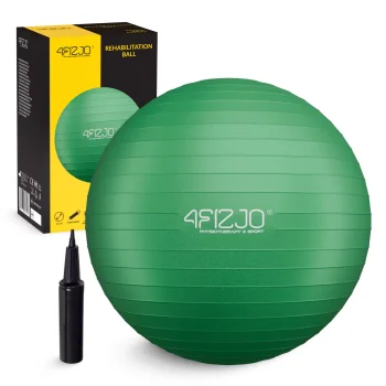 4FIZJO 65cm Exercise Ball for Fitness, Yoga & Physical Therapy with Pump, Green