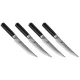 KAI Shun Classic Steak Knife Set DM-S400, 4-Piece, 12 cm, Silver/Black