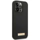 Guess Silicone Logo Plate MagSafe Case for iPhone 14 Pro - Black