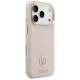 Guess iPhone 17 Pro Case Grained PU Strass Logo MagSafe, Pink