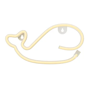 Forever Light FLNE09 LED Neon Whale, Warm White, USB/Battery