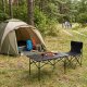 MultiGarden Folding Camping Table 95x55 cm, Black