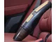 Powerful cordless handheld car vacuum cleaner with battery and USB, black/white
