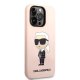 Karl Lagerfeld Silicone Ikonik Case for iPhone 14 Pro Max - Pink