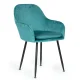 ModernHome Velvet Upholstered Dining Chairs Set of 2, Turquoise