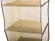 Hanging Closet Organizer with 5 Shelves 100cm Beige