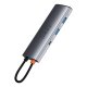 Baseus Metal Gleam Series multifunctional USB HUB 7in1 Type C HDMI TF PD card reader gray (WKWG020113)