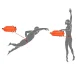 4Fizjo TSUNAMI 330 Swim Safety Buoy with Dry Bag 2in1, Orange