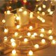 LED Globe String Lights 5ft 1.5m 10 LED USB for Balcony Patio, Warm White