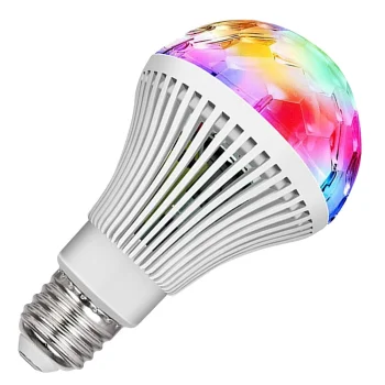 Rotating LED RGB Bulb E27, Disco Ball