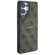 Guess Leather 4G Colored Ring MagSafe Case for Samsung Galaxy S25 Ultra, Brown
