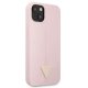 Guess iPhone 13 mini Case Silicone Triangle Purple