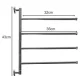 Silver Loft-Style Bathroom Towel Rack Ruhhy with 4 Rotating Arms