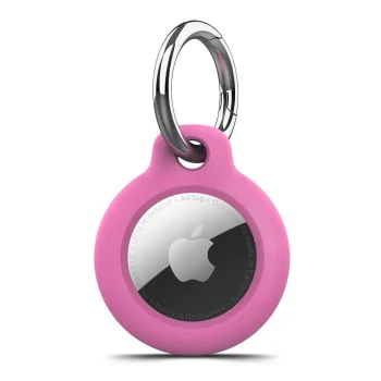 Tech-Protect Rough Case for Apple AirTag 1/2 with Carabiner - Pink