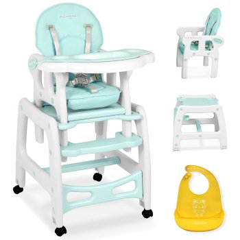 Ricokids Sinco 5-in-1 Convertible High Chair, Turquoise