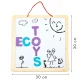 Ecotoys 3in1 Magnetic and Chalk Board with Letters