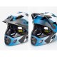 Rockbros TS-61 10110061001 bērnu velosipēda ķivere ar noņemamu zoda aizsargu, izmērs S (48–54) – zila
