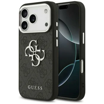 Guess 4G Big 4G Classic Logo Case for iPhone 17 Pro Max, Black