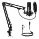 Mikrofons ar statīvu Maono A04E (melns) | Microphone with stand