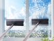 Telescopic Window Squeegee Cleaner with Sponge, 2-in-1 Tool with Extension Pole