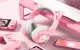 Onikuma B5 Wireless Gaming Headset with Cat Ears, Pink