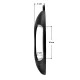 Round Hairdressing Mirror Q-29, Black