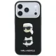 Karl Lagerfeld Saffiano Karl&Choupette dėklas iPhone 18 Pro / 17 Pro su dirželiu, juodas
