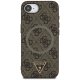 Guess 4G Ring Triangle Logo MagSafe Case for iPhone 16e - Brown