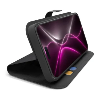 SBS Wallet Smart Folio Case for iPhone 18 Pro Max with Stand and Card Slots - Black