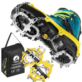 MOUNTAIN GOAT Premium Ice Cleats for Hiking & Walking, S (US W 4.5-5.5)