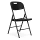 ModernHome Heavy Duty Folding Chairs Set of 2 for Garden and Events, Black