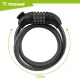 Trizand Combination Bike Lock, 120cm, Black