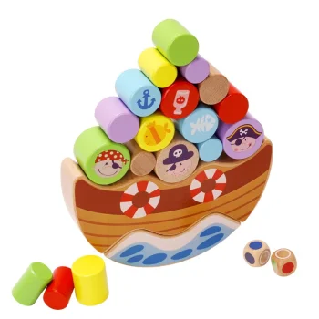Wooden Balancing Ship Stacking Game Dsqxs-9009