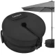 Patio Umbrella Base Weight Sandbag 40kg Gardlov, black