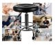 Adjustable Hairdresser Beauty Master Chair Beauty Salon and Spa Stool, Black