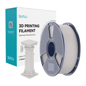 Sunlu PLA High-Speed Marble 3D Filament, Light Gray