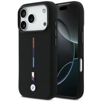 BMW M Silicon Tricolor Line MagSafe Phone Case Cover iPhone 17 Pro - Black