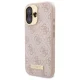 Guess iPhone 16 Case 4G Logo Plate MagSafe, Pink