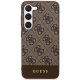 Guess Samsung Galaxy S24 Plus Case 4G Stripe Collection, Brown