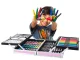 Art set for kids in carry case, 145 pieces, pink
