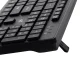 Wireless keyboard with numeric keypad and mouse, USB, silent, black