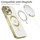 Apple iPhone 16 Pro 6.3\'\' Tech-Protect MagFlex MagSafe Case Cover, Clear with Gold Frame