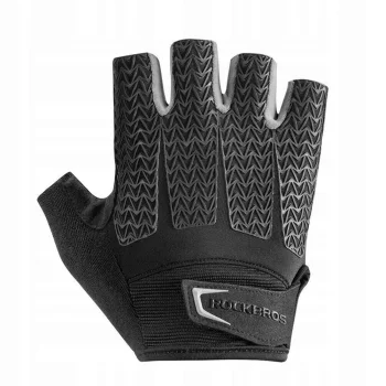 Rockbros S169BGR Size S Cycling Gloves with Gel Inserts, Gray