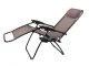 Folding Garden Lounger Zero Gravity with Table, Brown