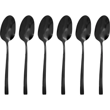 Sambonet Rock PVD Espresso Spoons Set, 6 Pieces, Black