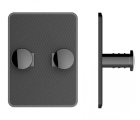 Razor Holder Wall Hanger with Two Hooks, Black