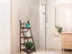 Wooden flower stand ladder three shelves plant rack