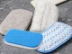 Cleaning Scrubber with Handle and 4 Hook-and-Loop Pads
